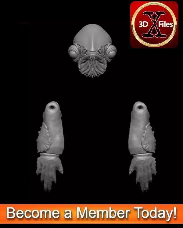 Admiral Ackbar Head Sculpt - Star Wars Custom Action Figure