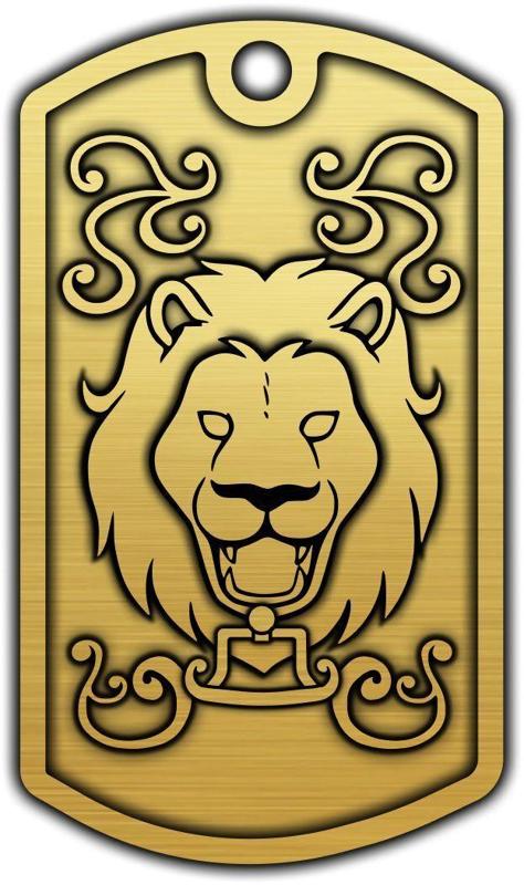 "Saint Seiya Zodiac Collar - Leo Aiolia Tag