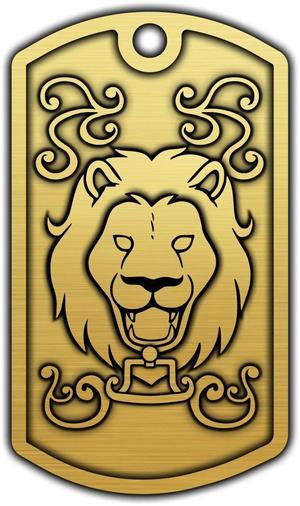 "Saint Seiya Zodiac Collar - Leo Aiolia Tag