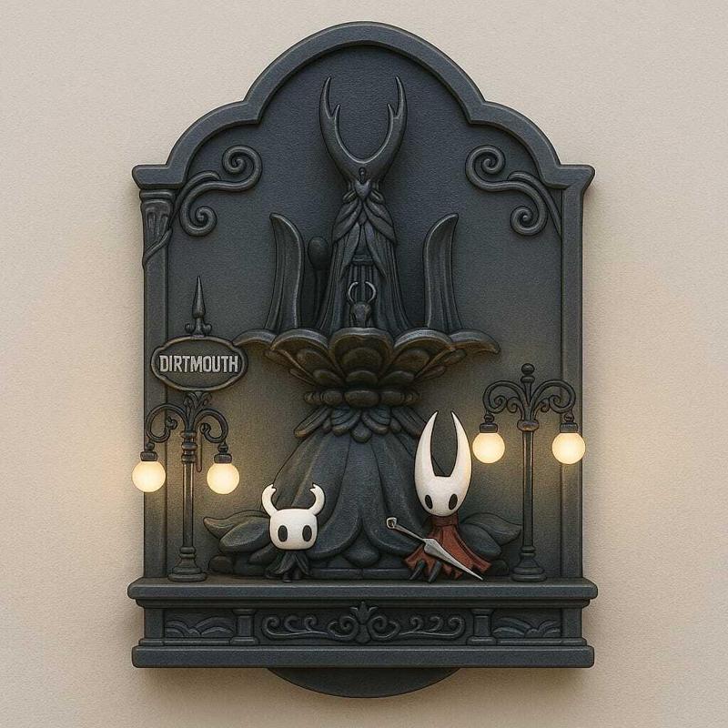 🕯️ Hollow Knight Silksong Wall Art – Dirtmouth Tribute Scene