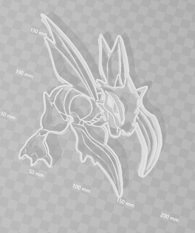 Scyter Pokemon cookie cutter