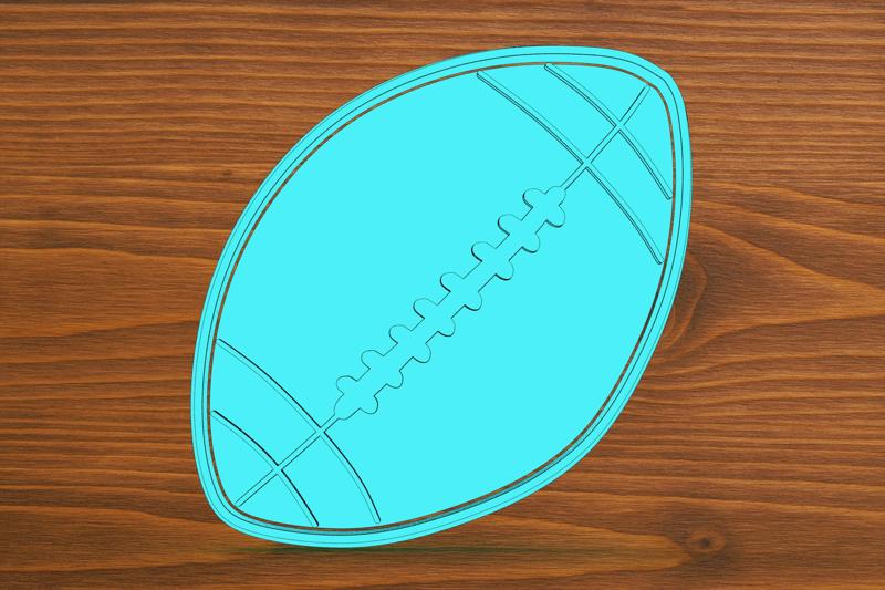 American football cookie cutter
