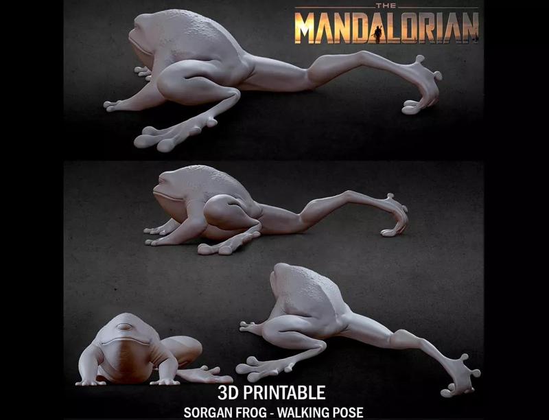3D PRINTABLE SORGAN FROG WALKING POSE THE MANDALORIAN