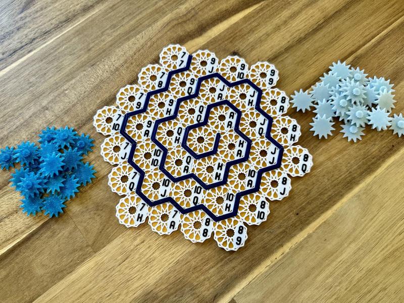 Spiral Trick-Taking and Solitaire Game Board and Pieces