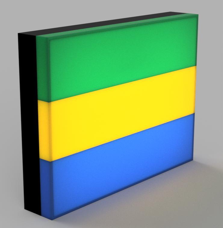 World Flags - Gabon LED Lamp