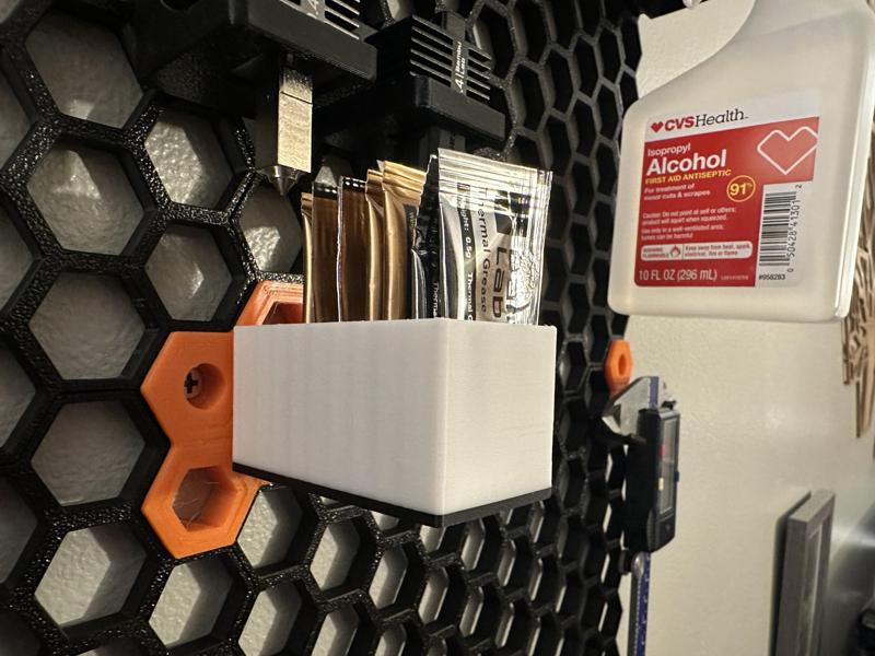 Bambu Labs Lube & Grease Packet Holder for Honeycomb Storage Wall