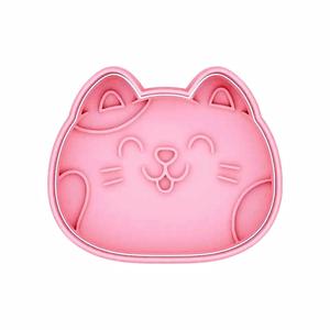 Cute cat face cookie cutter and stamp