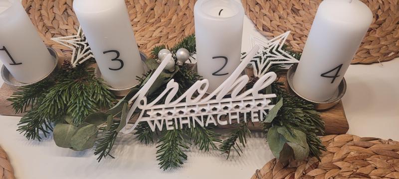 Frohe Weihnachten Schild