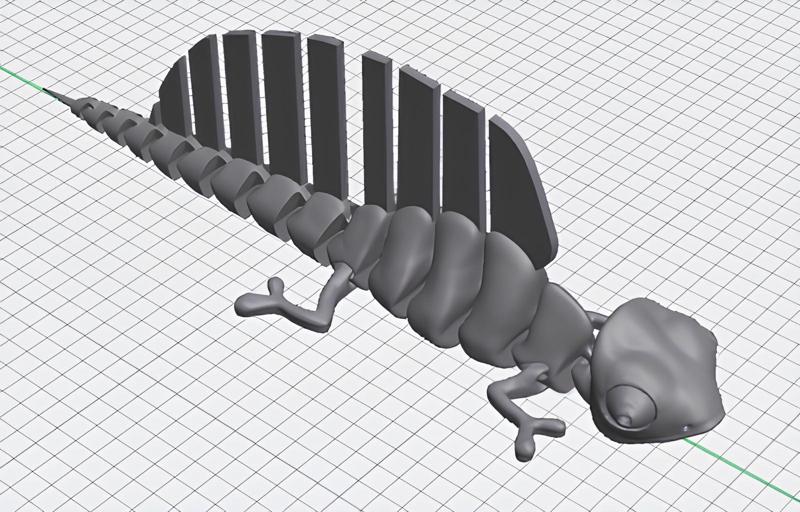 caméléon articuler avec crête