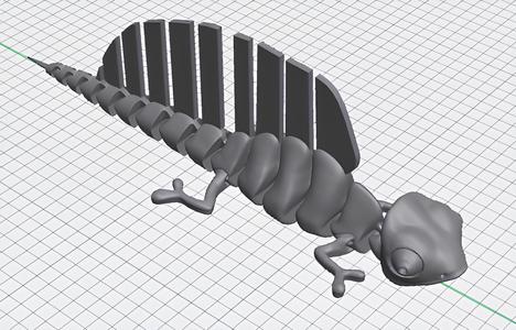 caméléon articuler avec crête