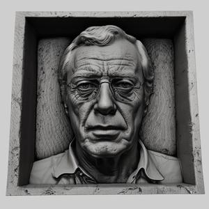 Michael Caine head relief actor