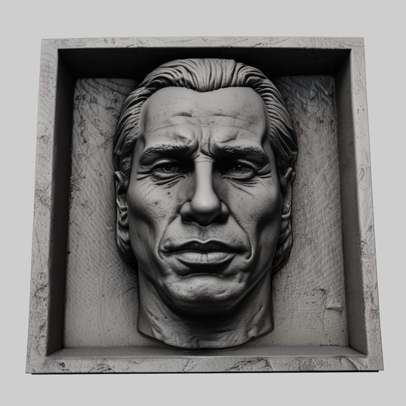 John Travolta head relief actor