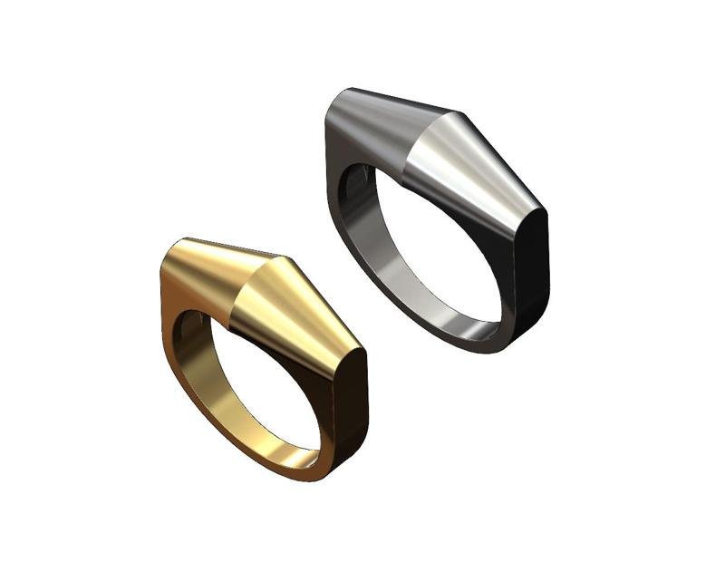 Tapered cone sides statement band 3D print model