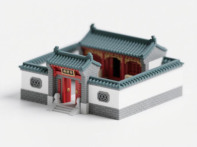 Historic Architecture—Old Beijing Siheyuan Print in Place