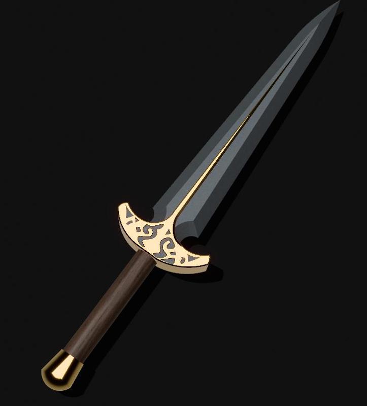 Ornate Gold Dagger   ( Prop Dagger)