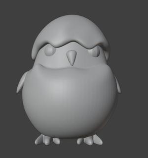 Pullet in egg shell, easter decoration