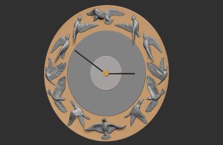 Flying Birds Clock