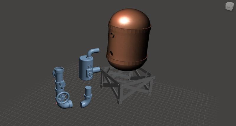 Steampunk boiler set