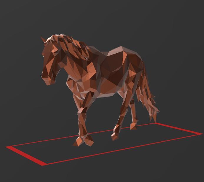 Walking Horse - Low Poly