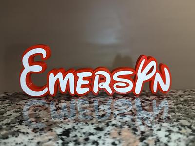 Disney Name Sign Emersyn Kid Room Wall Decor 3DART