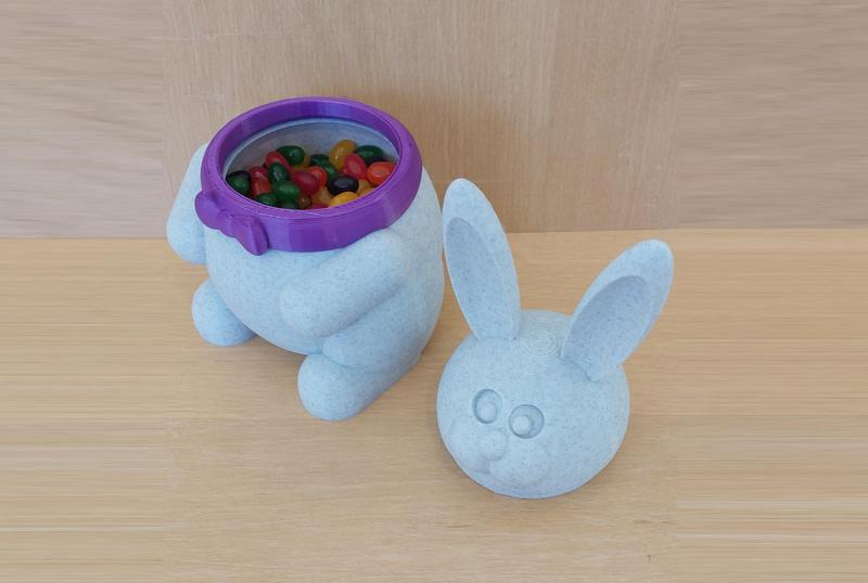 Bunny candy dish in parts