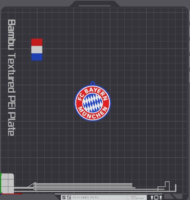FC Bayern Keychain double sided