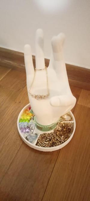 Ringholder hand with trays