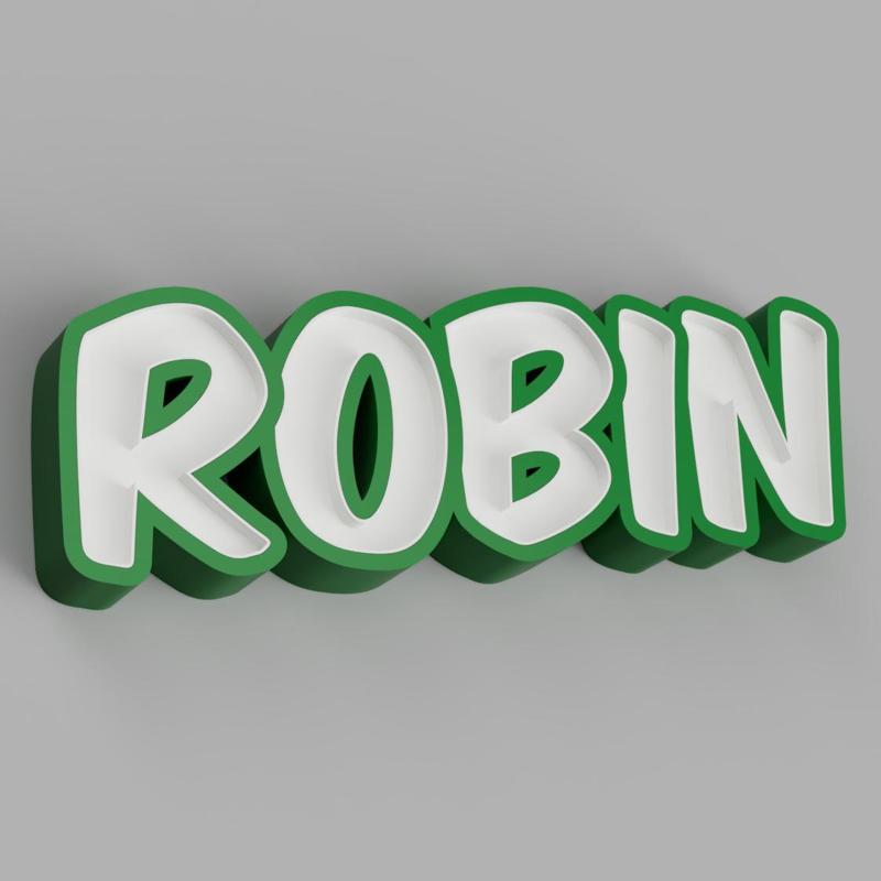 NAMELED ROBIN - LED LAMP WITH NAME