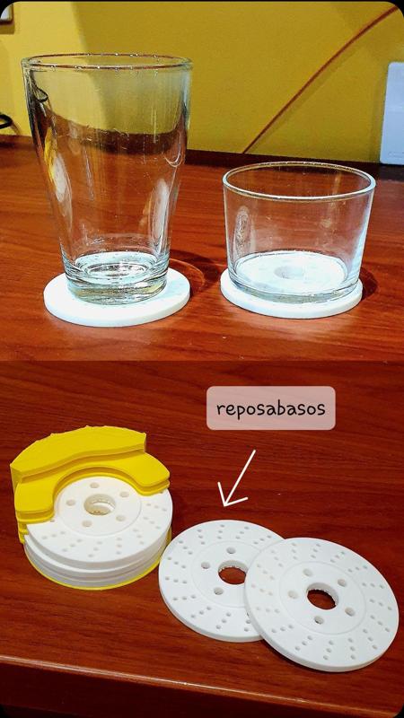 Reposavasos de disco de freno