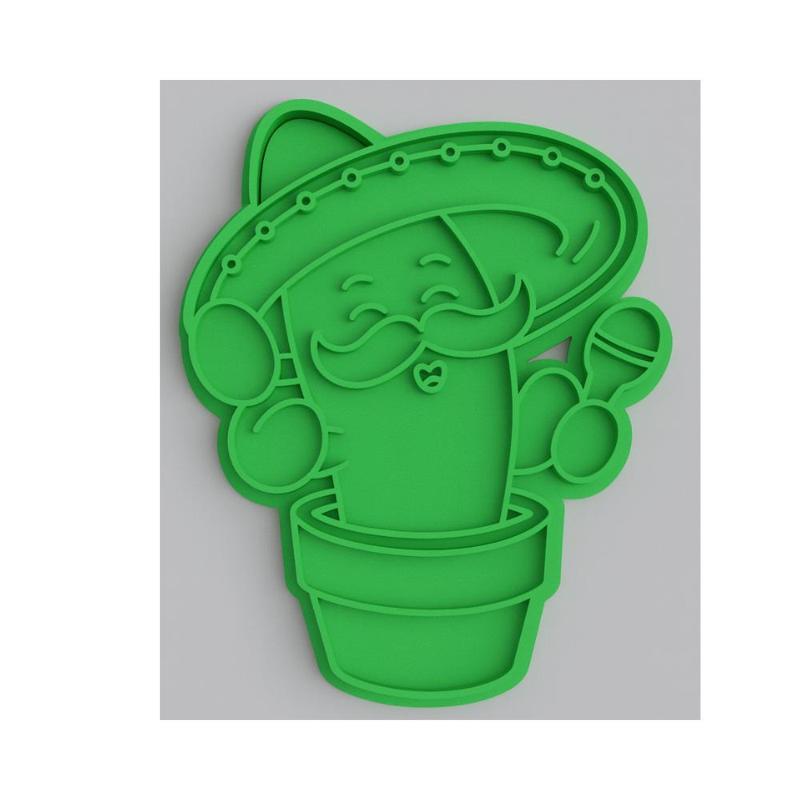 CACTUS COOKIE CUTTER WITH MARACAS