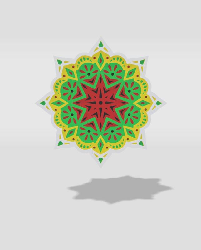 wall decor floral 3d mandala
