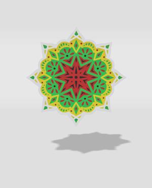 wall decor floral 3d mandala