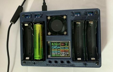 18650 Lithium Battery Capacity Tester 4-channel Automatic Internal Resistance Tester Battery Power Detector Module Dual Type-C Interface