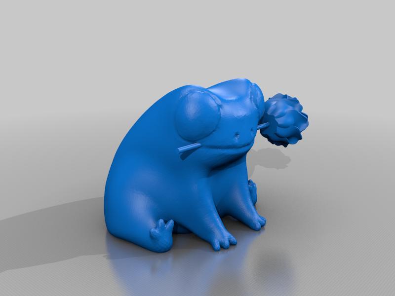 Fred the frog but he has flower