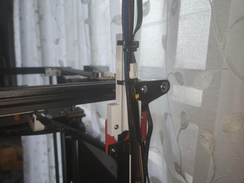 Ender 5 Micro Swiss direct drive side cable restraint