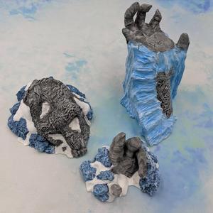 "The Warden" Buried Frozen Statue [Support-free]
