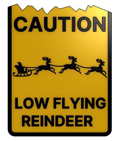 Funny Christmas Warning Sign