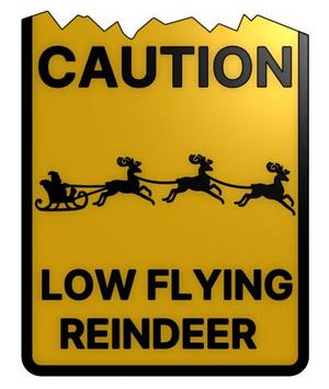 Funny Christmas Warning Sign