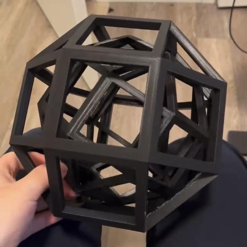 Nesting two geometric polyhedra