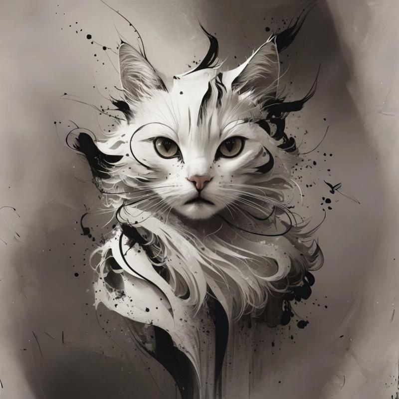 Hueforge shadowed cat