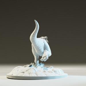 T-rex chasing a butterfly
