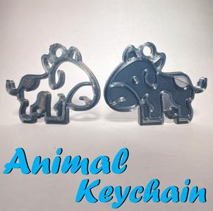 2D Cow Keychain
