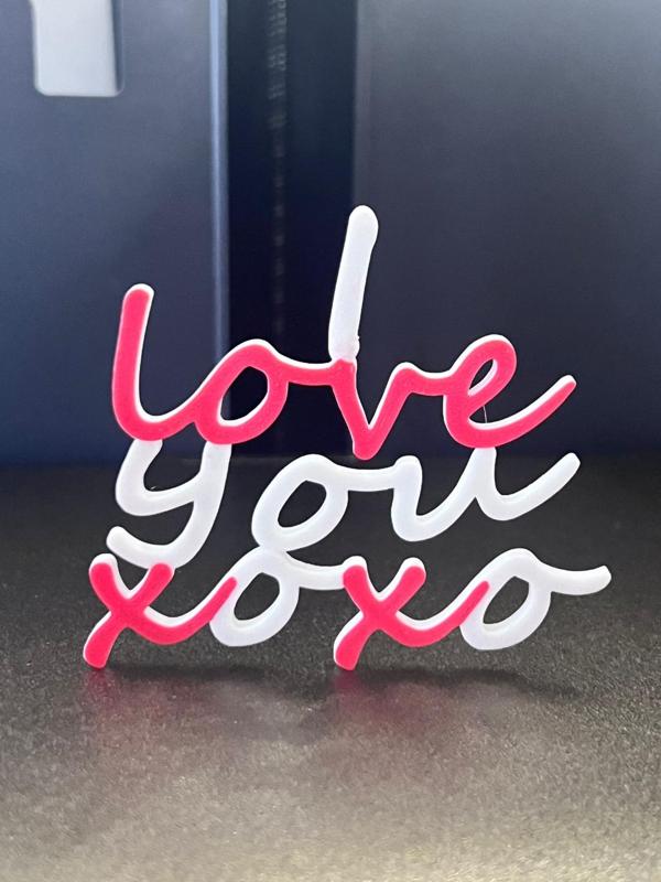 l love you xoxo valentines ornament