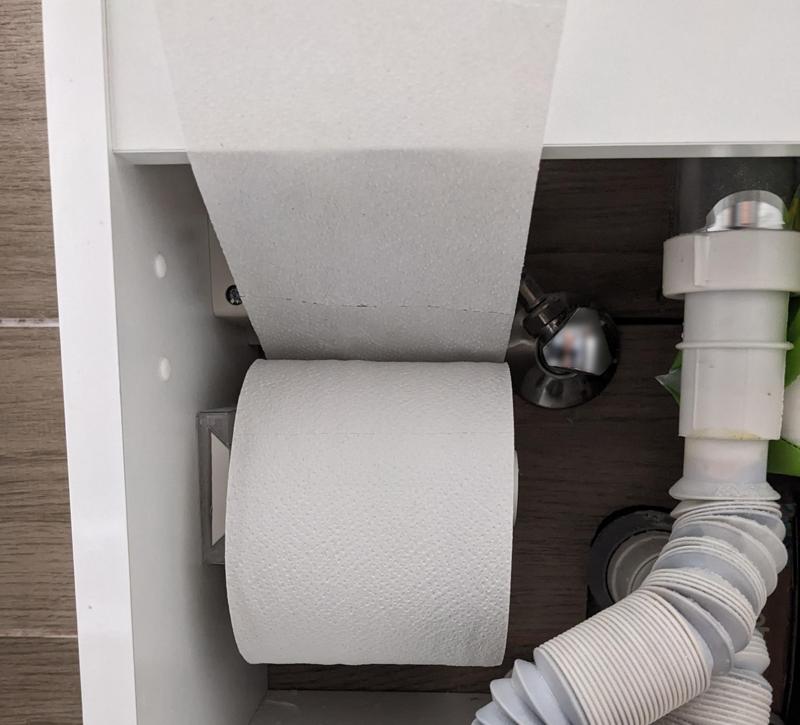 Side slide-in toilet paper holder