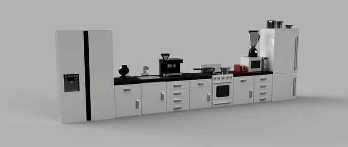 Kitchen Set Dollhouse Play Set