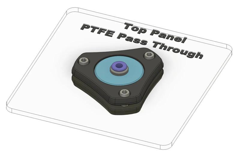 Top Panel PTFE Pass Through with bigger circle