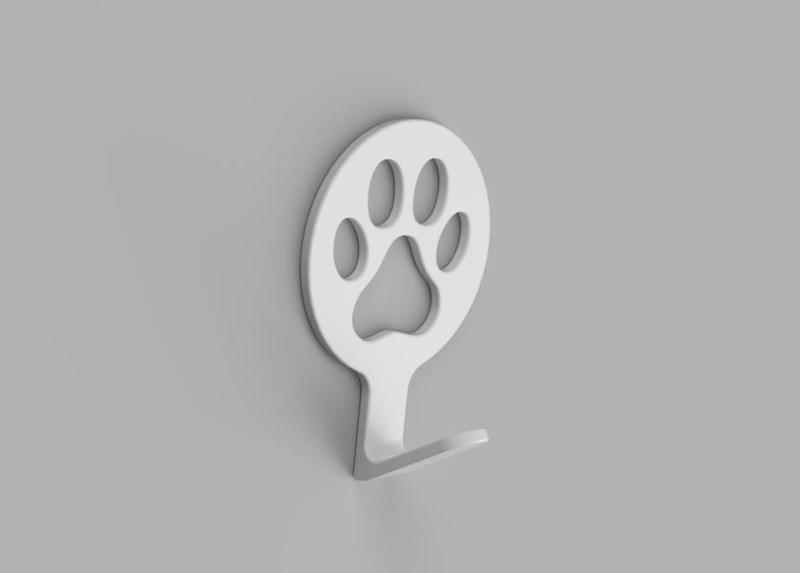 Stick On Dog Paw Print Hook