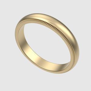 Classic Milgrain Band Ring 3D print