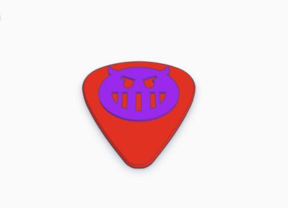 Devil Emoji Guitar Pick