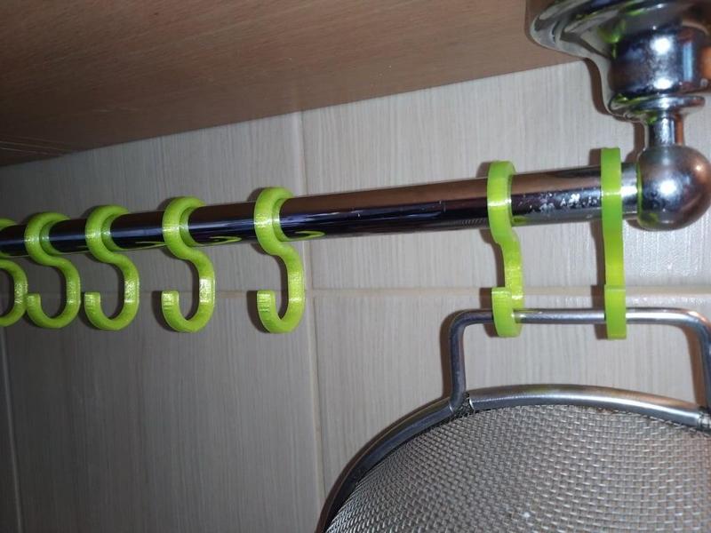 S-hook for kitchen (pipe D=16 mm)